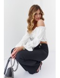 Bluza spaniola de vara cu volane ekri 80290 - Magazin online - Boutique